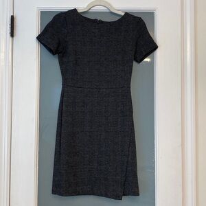 Banana Republic Black and Gray Midi Dress
